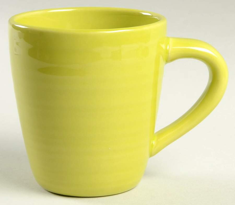 Sausalito Ridged Lime Green Mug by Pottery Barn China-1