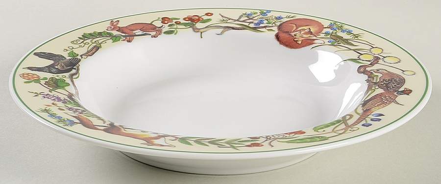 Fauna Large Rim Soup Bowl by Porsgrund-1