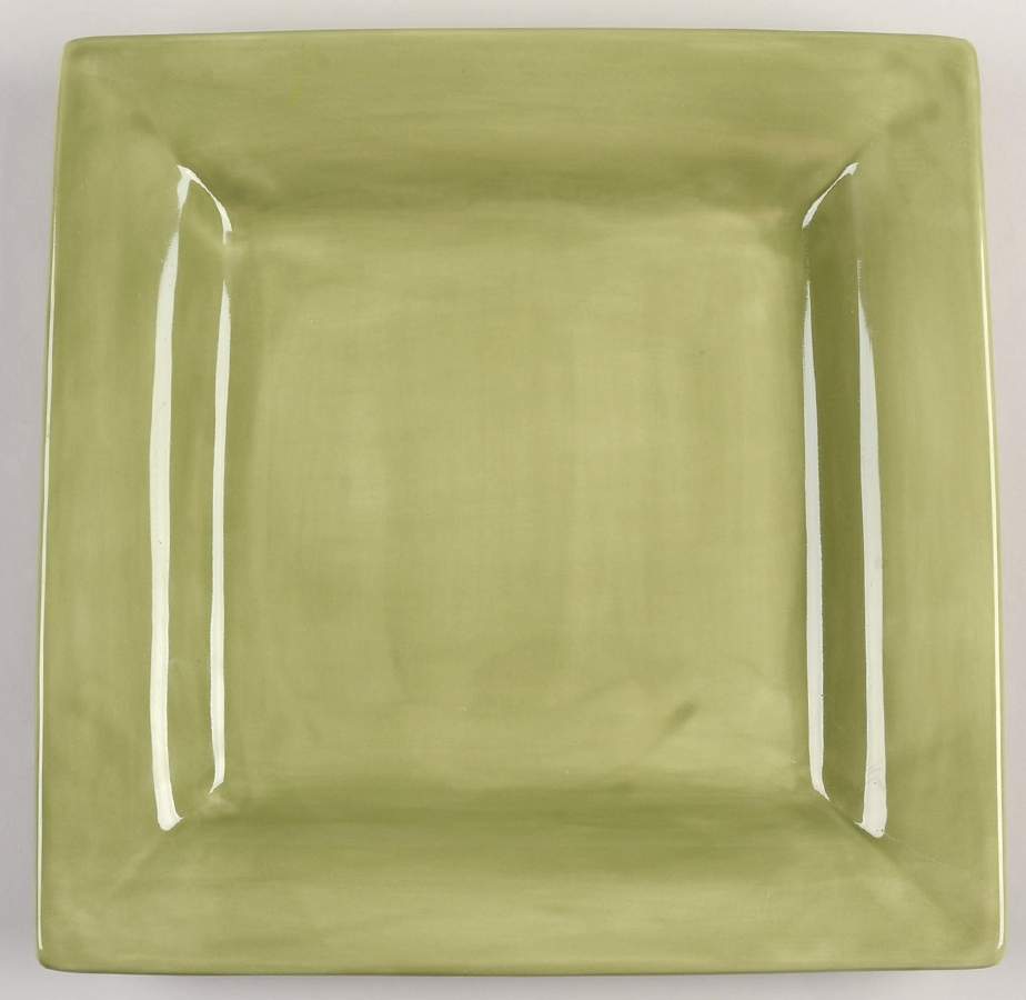 Sausalito Sage Green Square Dinner Plate by Pottery Barn China-1