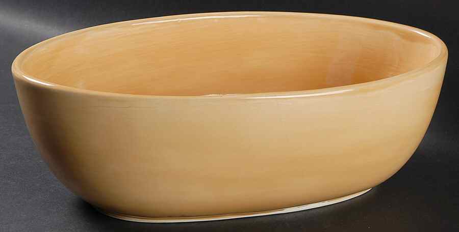 Sausalito Amber 12" Oval Vegetable Bowl by Pottery Barn China-1