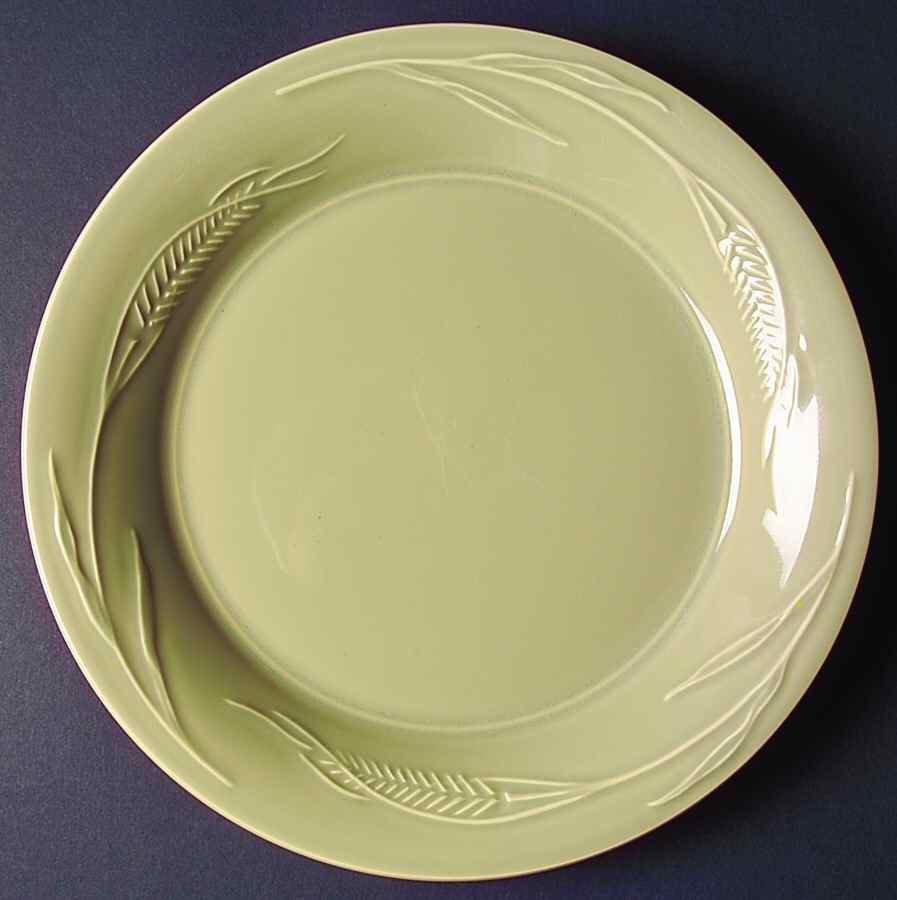 Wheat (Green) Dinner Plate by Pottery Barn China-1