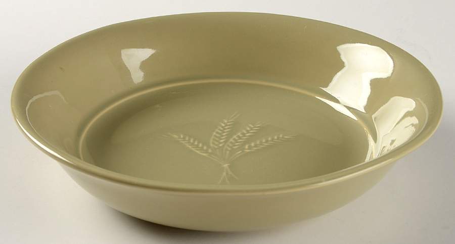 Wheat (Green) 9" Individual Pasta Bowl by Pottery Barn China-1