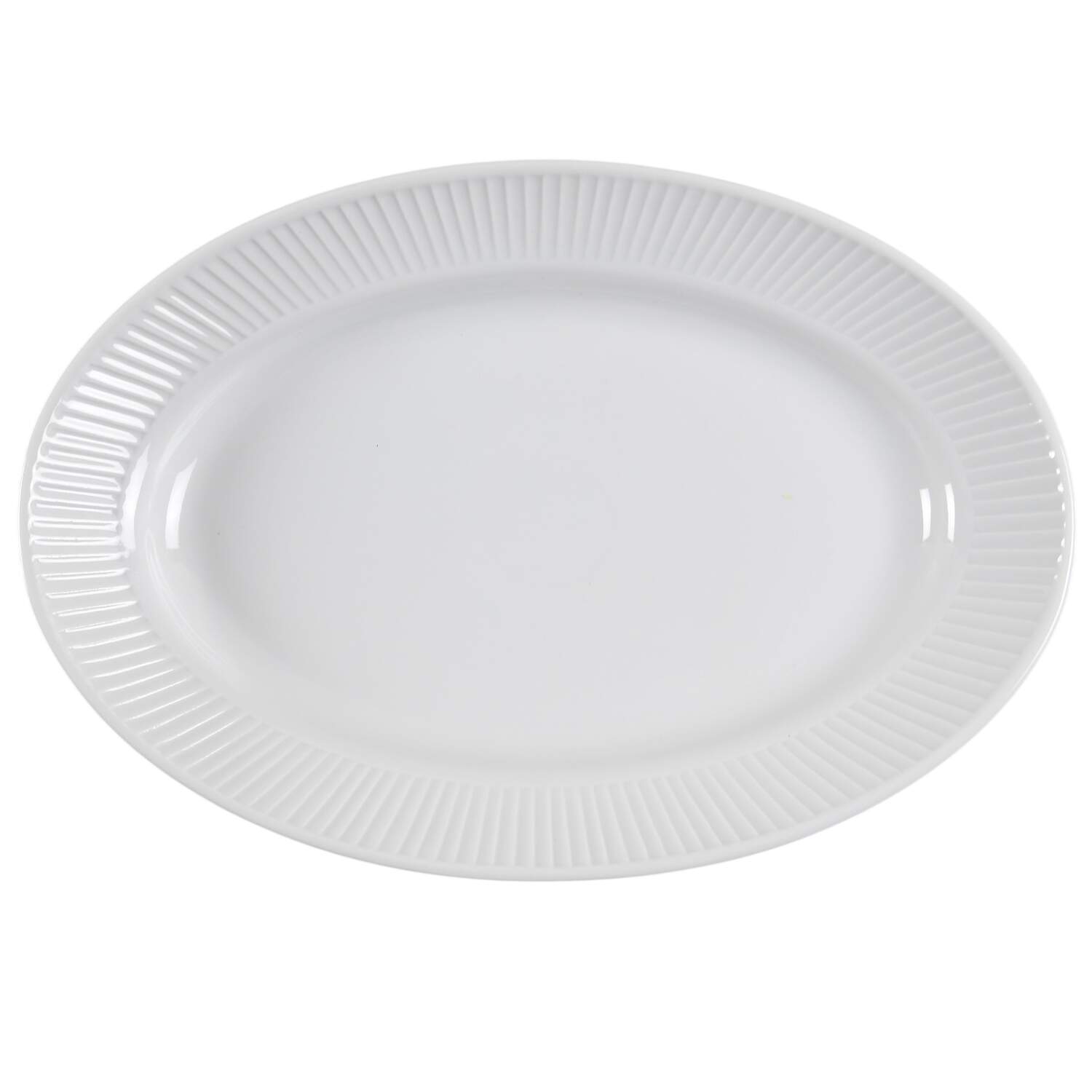 Plisse 11" Oval Serving Platter by Pillivuyt-1