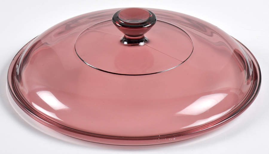 Originals Cranberry Lid for 1.5 Qt Round Casserole by Pyrex-1
