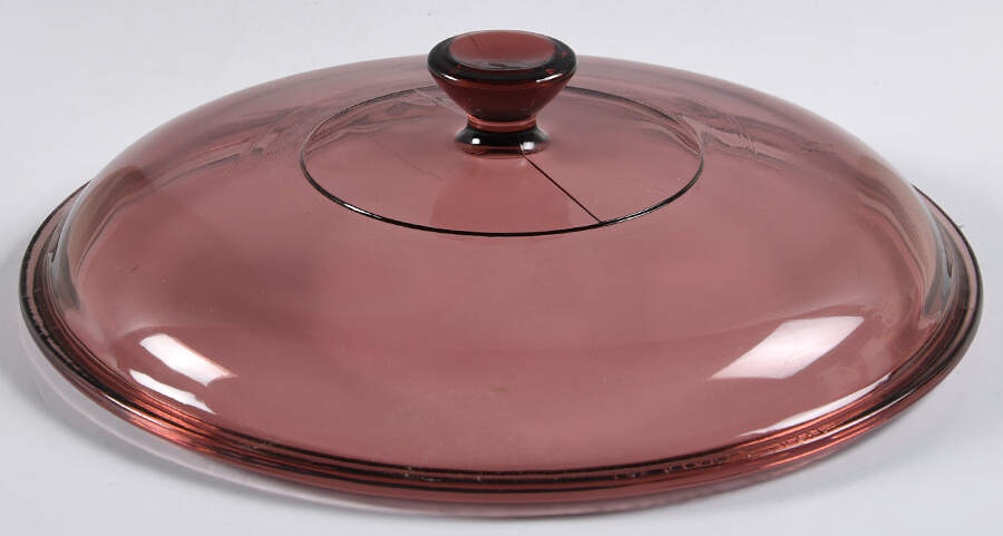 Originals Cranberry Lid for 2 Qt Round Covered Casserole by Pyrex-1