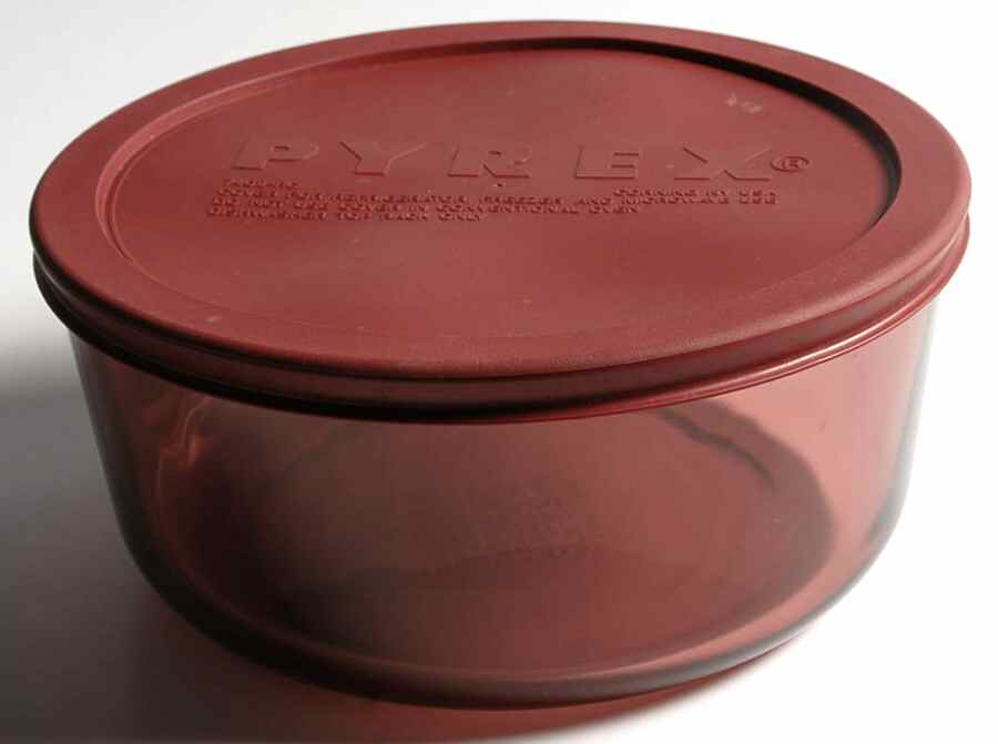 Originals Cranberry 7" Glassware Storage Jar & Lid by Pyrex-1