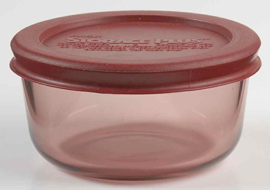 Originals Cranberry Small Storage Jar & Lid by Pyrex-1