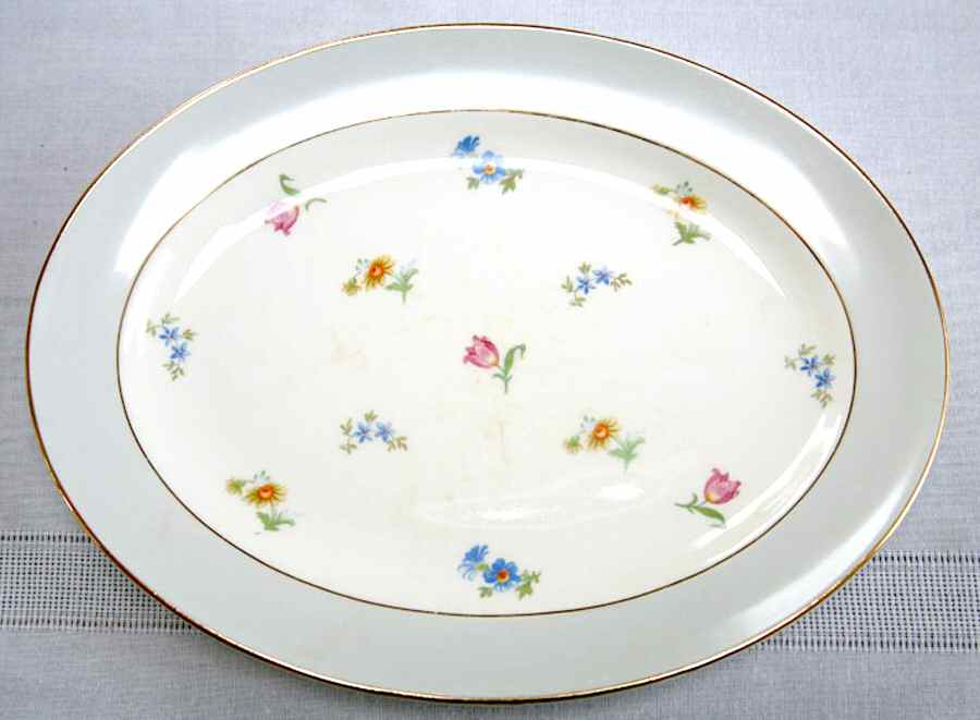 1216 12" Oval Serving Platter by Pope Gosser-1