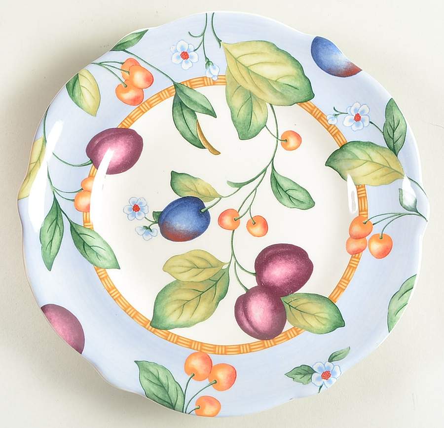 Fruit on the Vine Luncheon Plate by Princess House-1