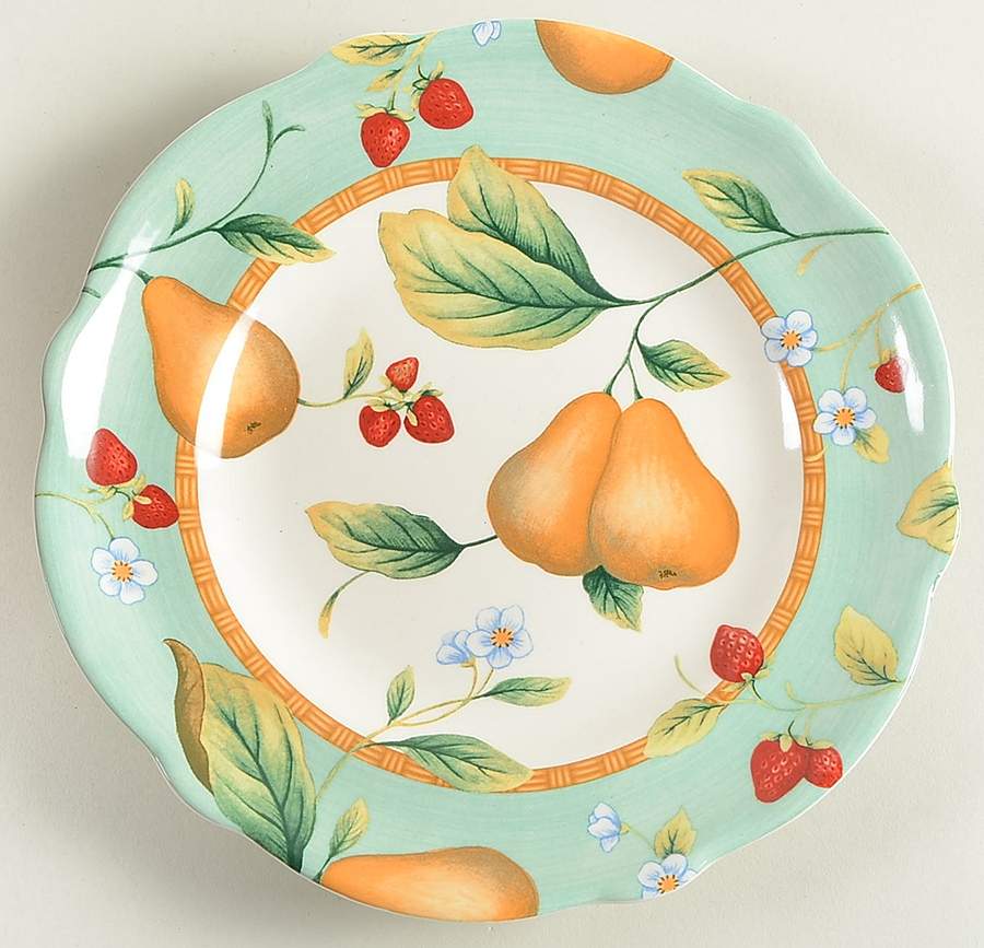 Fruit on the Vine Luncheon Plate by Princess House-1