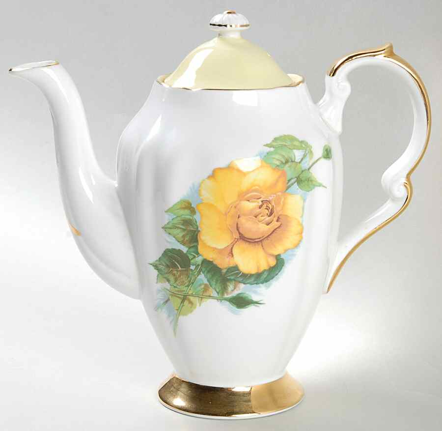 Six World Famous Roses (Newer) Coffee Pot & Lid by Paragon-1
