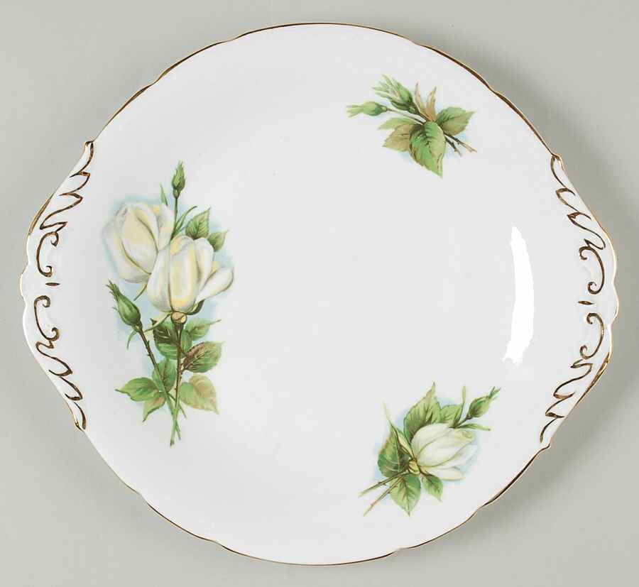 Six World Famous Roses (Newer) Handled Cake Plate by Paragon-1