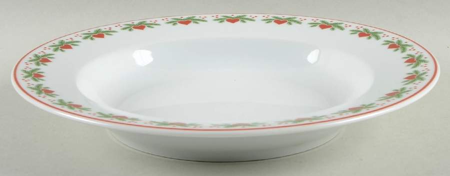 Hearts & Pines Large Rim Soup Bowl by Porsgrund-1