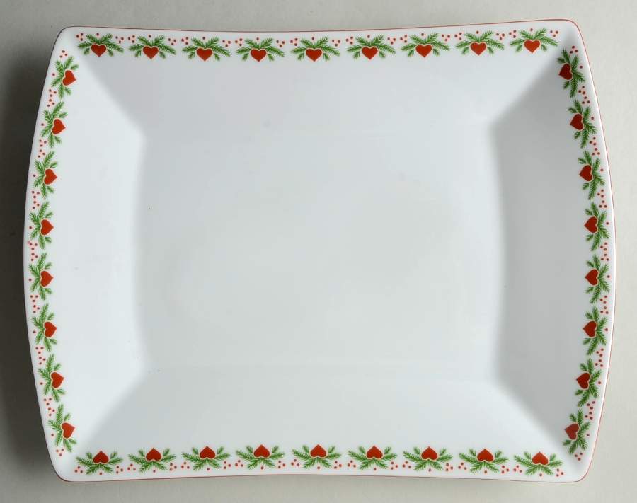 Hearts & Pines 13" Flared Serving Platter by Porsgrund-1