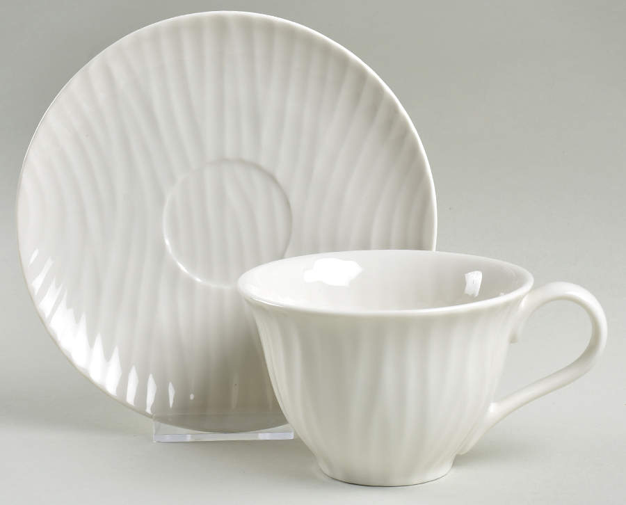 White Oak Flat Cup & Saucer Set by Portmeirion-1