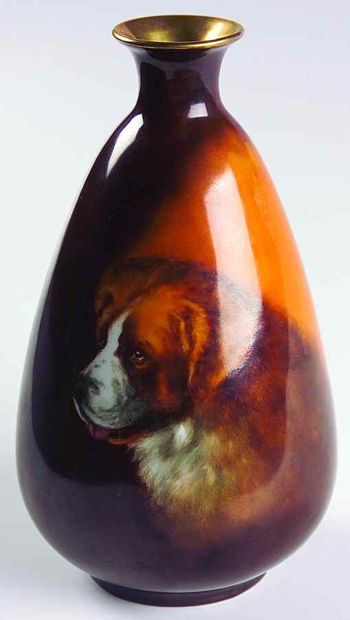St Bernard 8" Vase by Pickard-1