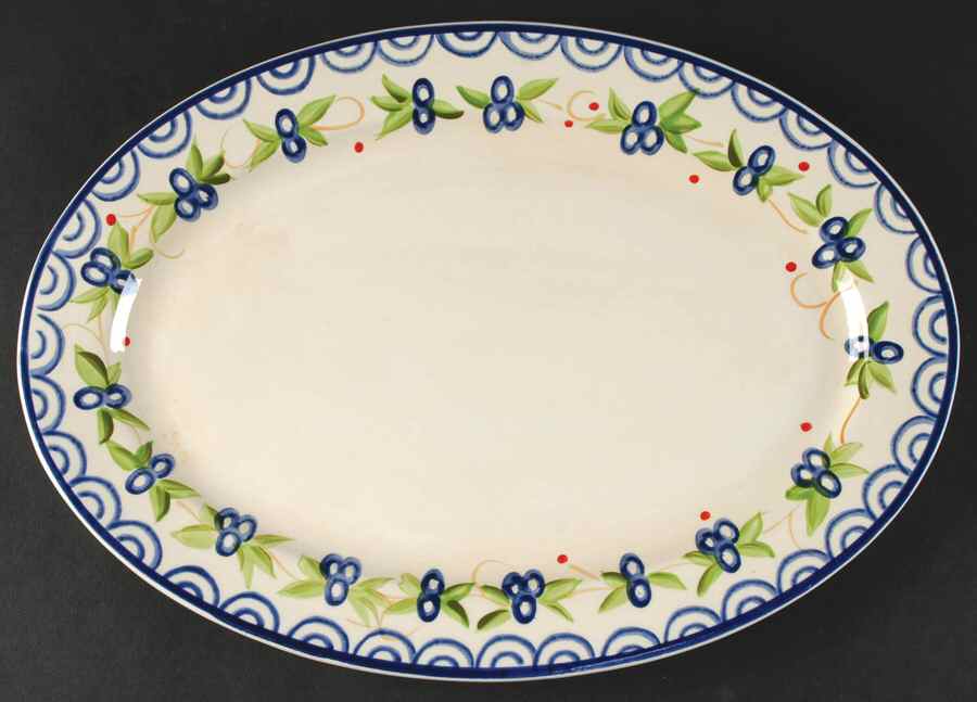 Sommersby 14" Oval Serving Platter by Pfaltzgraff-1