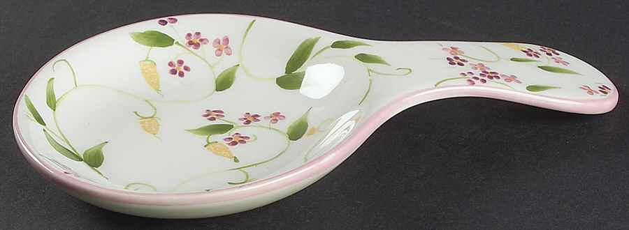 Peony Patch Spoon Rest/Holder (Holds 1 Spoon) by Paula Deen-1