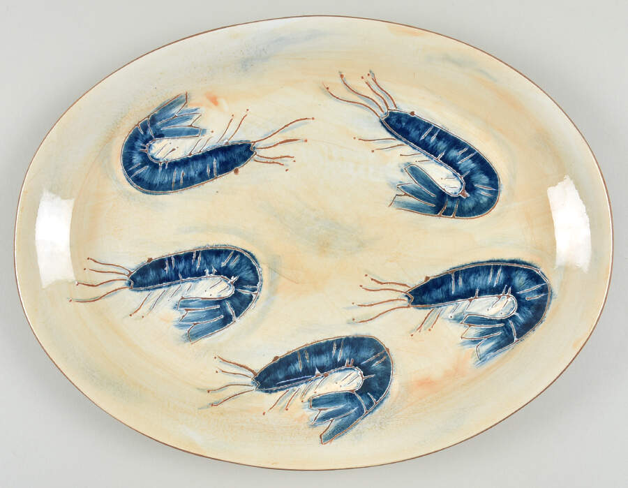Seafood 15" Oval Serving Platter by Pottery Barn China-1