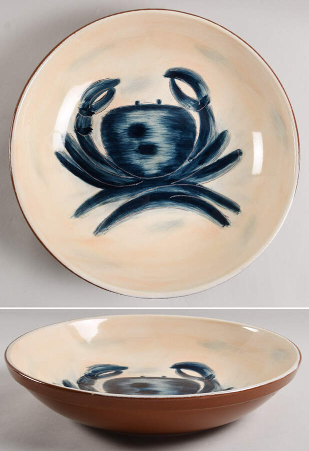 Seafood 13" Pasta Serving Bowl by Pottery Barn China-1