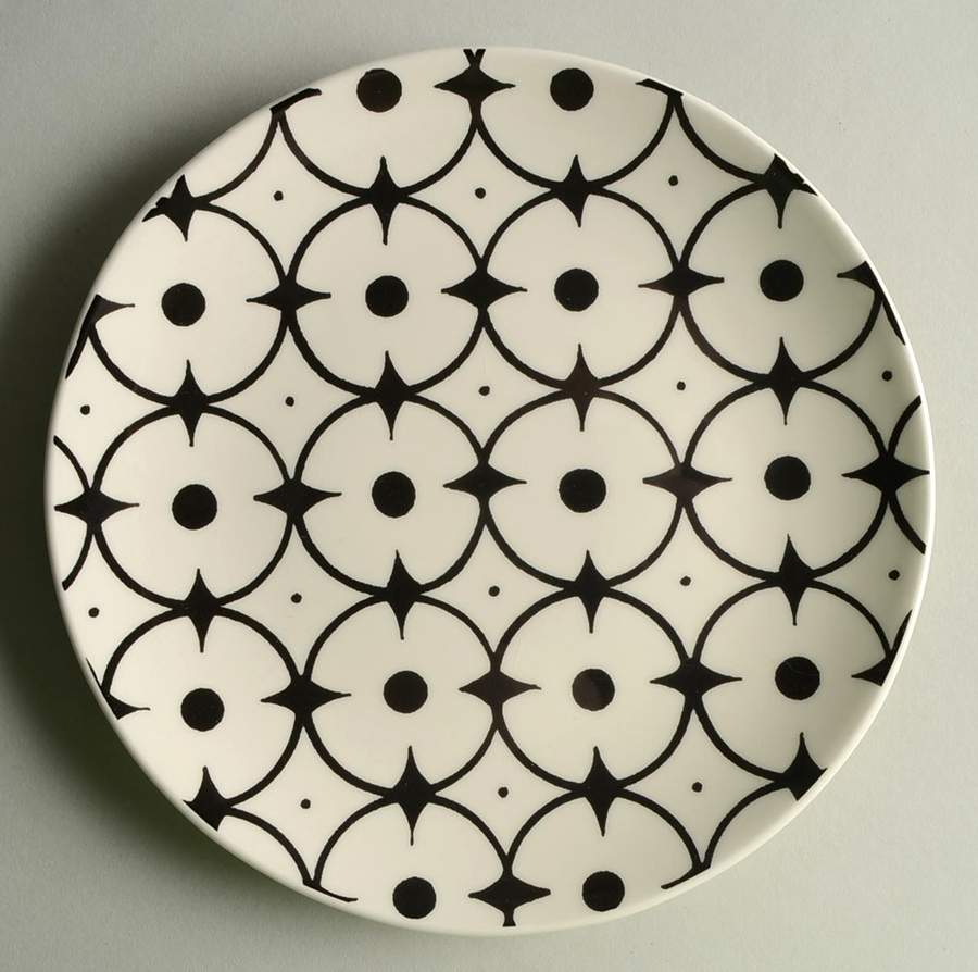 Black and White Salad/Dessert Plate by Pottery Barn China-1