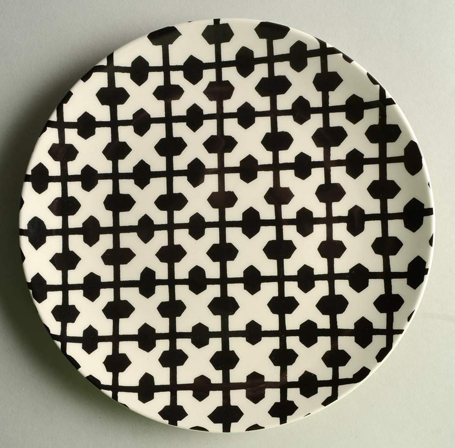 Black and White Salad/Dessert Plate by Pottery Barn China-1