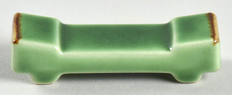Asian Square Light Green Chopstick Rest by Pottery Barn China-1