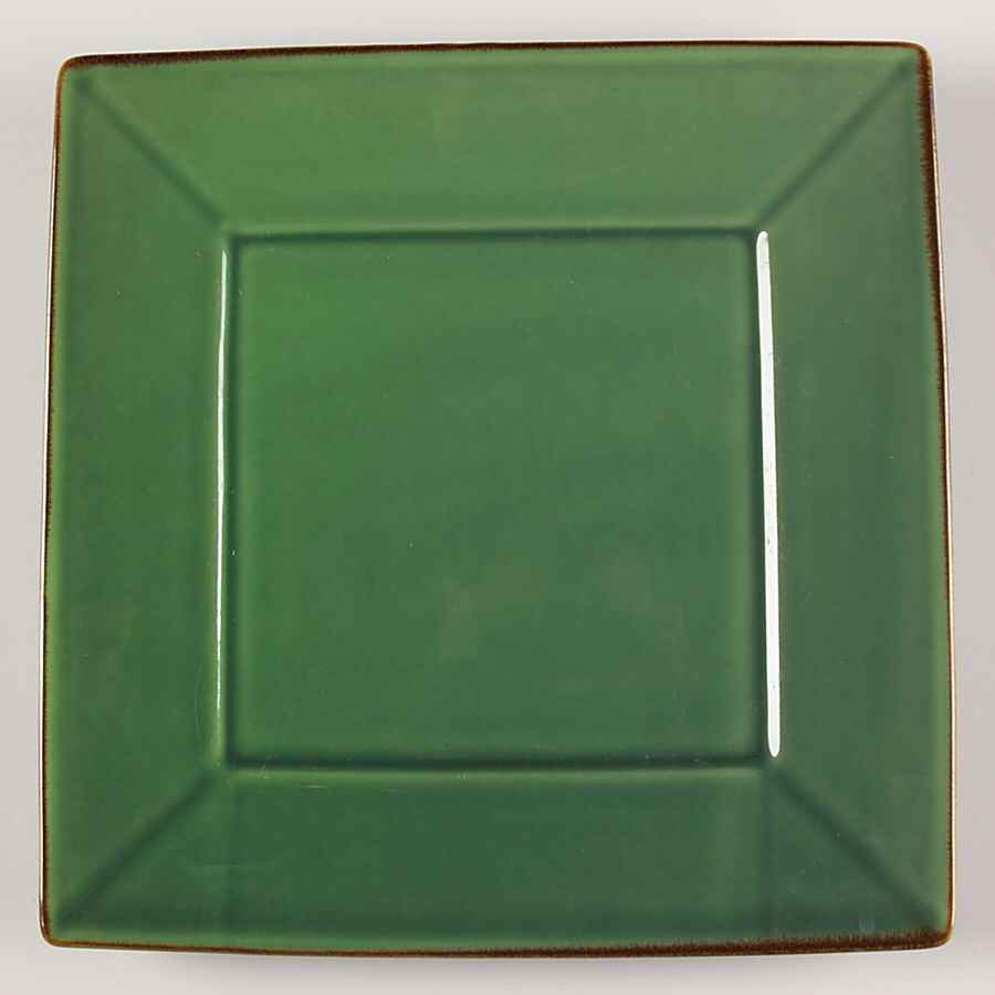 Asian Square Light Green Dinner Plate by Pottery Barn China-1