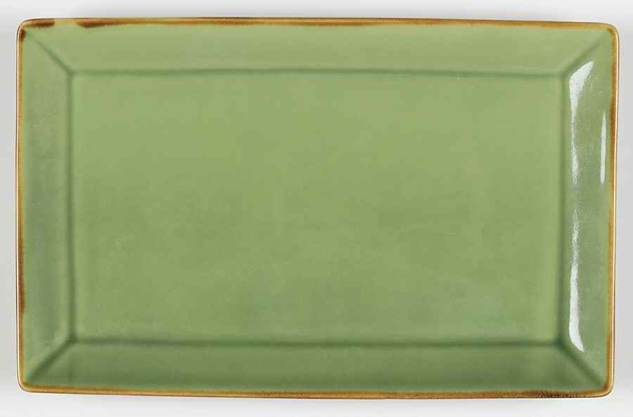 Asian Square Light Green Sushi Plate by Pottery Barn China-1