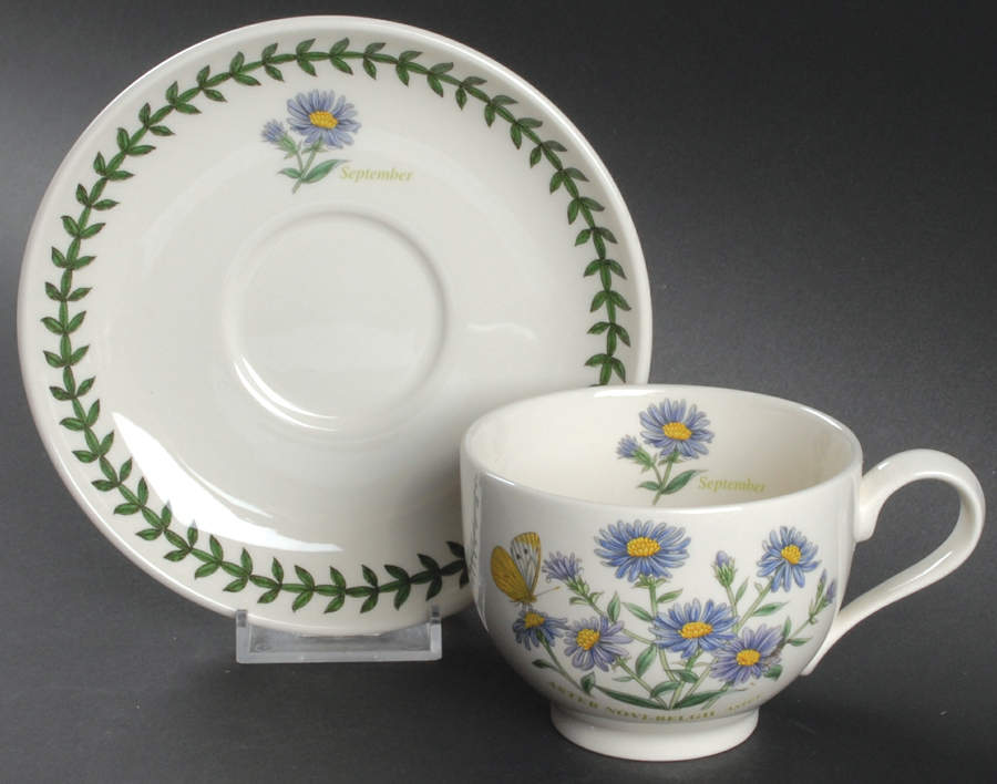 Botanic Garden Flower of the Month Footed Cup & Saucer Set by Portmeirion-1