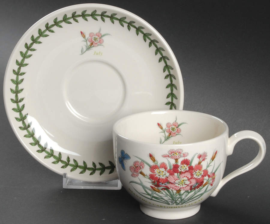 Botanic Garden Flower of the Month Footed Cup & Saucer Set by Portmeirion-1