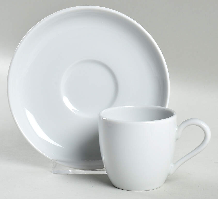 Coupe Espresso Cup and Saucer Set by Pillivuyt-1