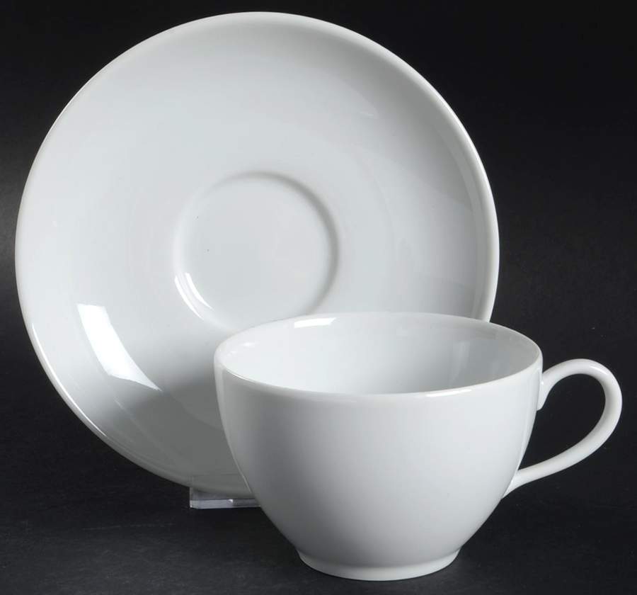 Coupe Flat Cup & Saucer Set by Pillivuyt-1