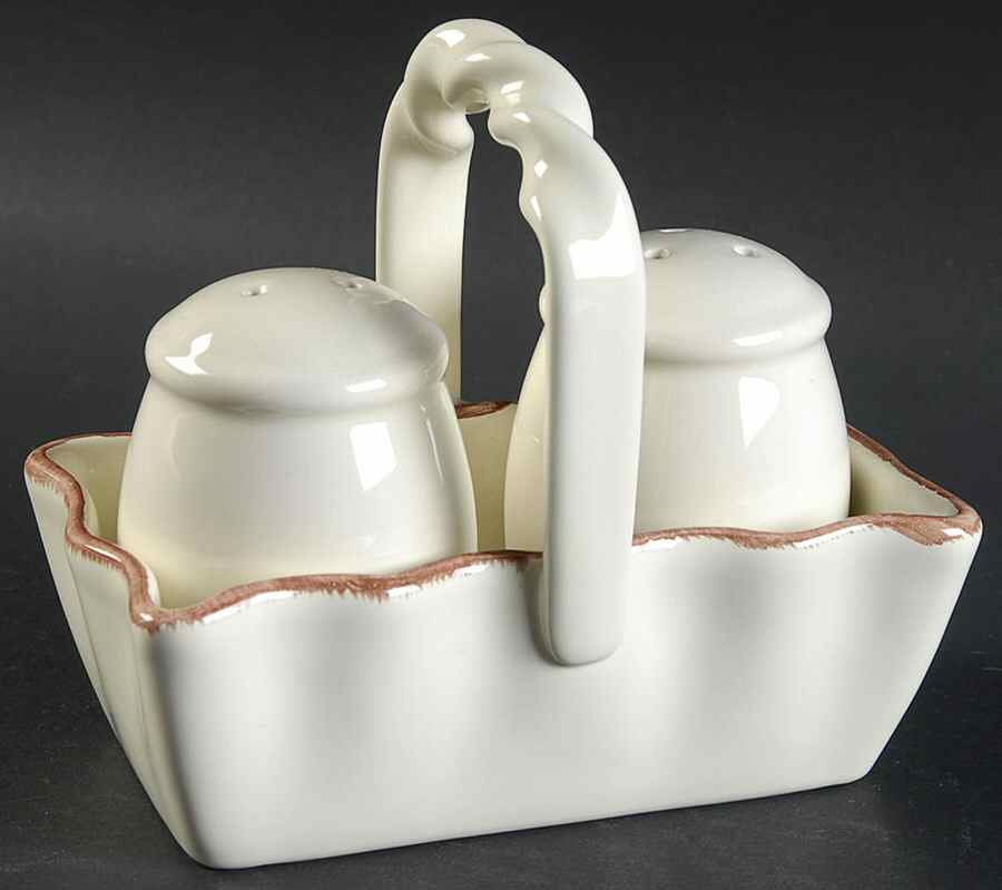 Village Collection Vanilla (3 Pc) Salt & Pepper Tray Set by Park Designs-1