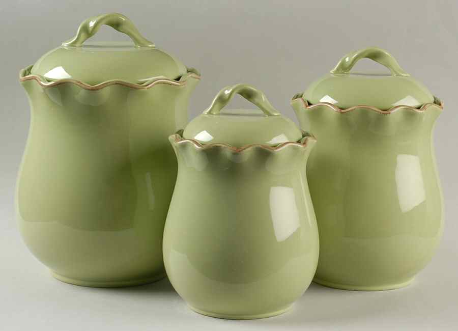 Village Collection Celery (3 Piece) Canister Set (Box Set) by Park Designs-1