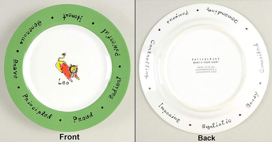 What's Your Sign? Salad Plate by Pottery Barn China-1