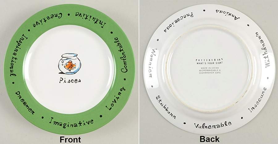 What's Your Sign? Salad Plate by Pottery Barn China-1