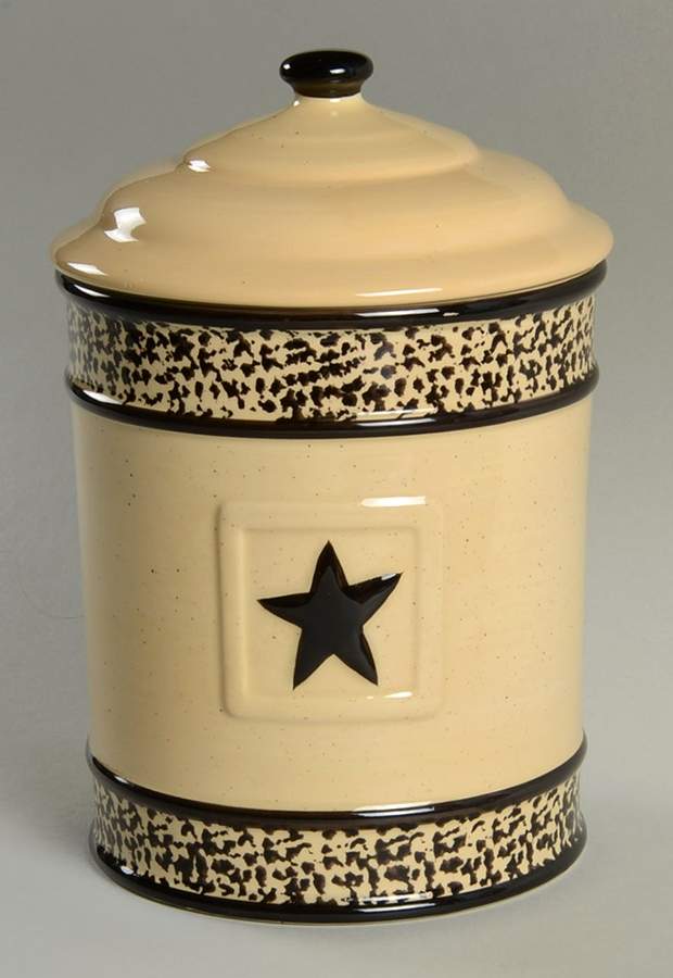 Black Star Medium Canister & Lid by Park Designs-1