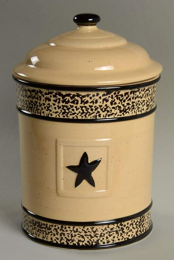 Black Star Large Canister & Lid by Park Designs-1
