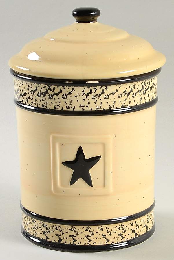 Black Star Small Canister & Lid by Park Designs-1