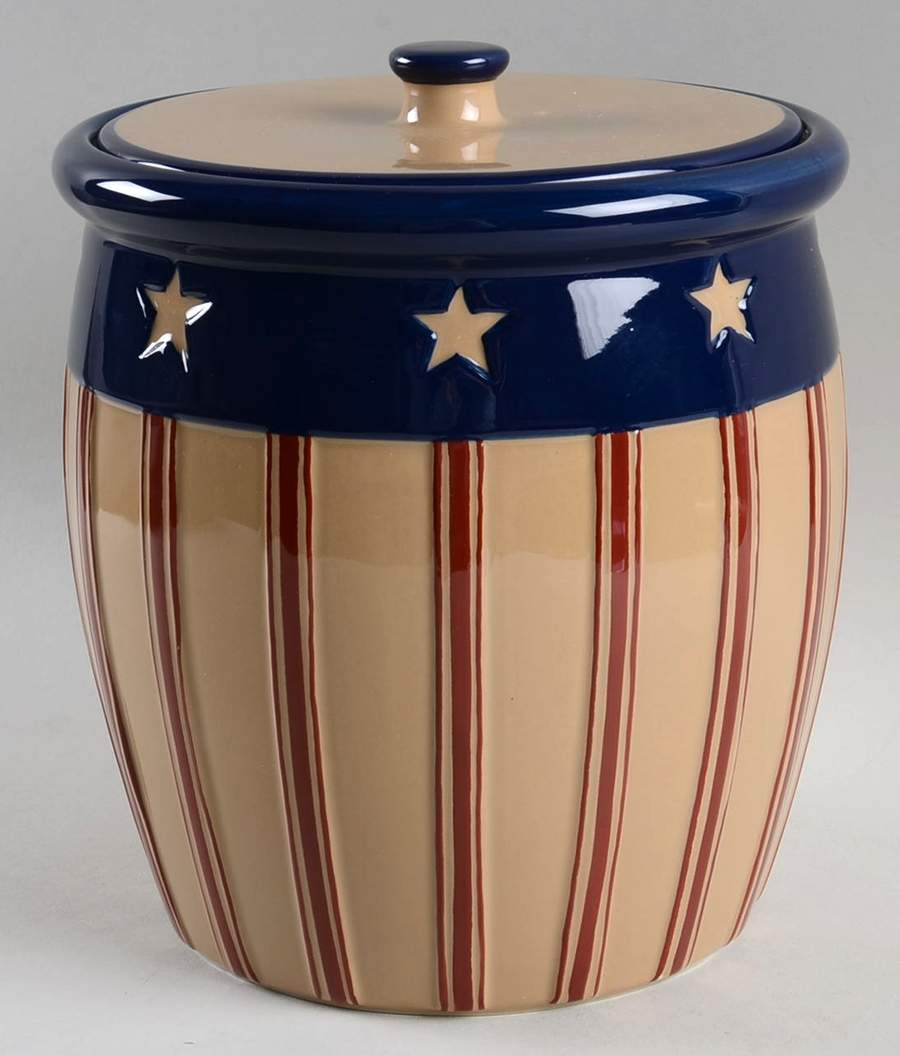 Stars and Stripes Large Canister & Lid by Park Designs-1