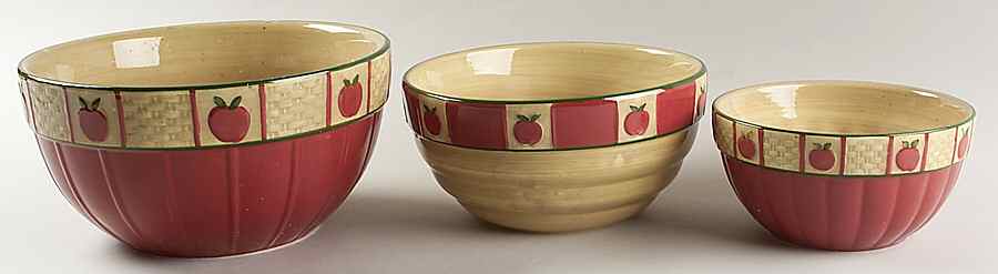 Apple Cobbler (3 Piece) Mixing Bowl Set by Park Designs-1