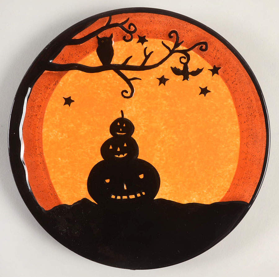 Halloween Night Salad/Dessert Plate by Park Designs-1