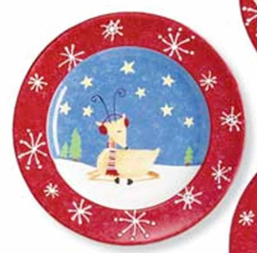 Reindeer Games Salad/Dessert Plate by Park Designs-1