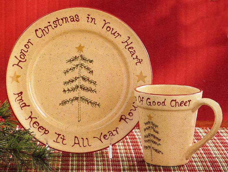 Holiday Sentiments Salad/Dessert Plate by Park Designs-1