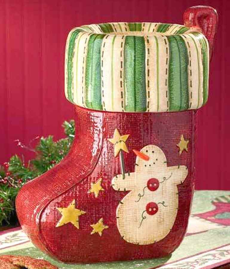 Holiday Stockings Figural Cookie Jar & Lid by Park Designs-1