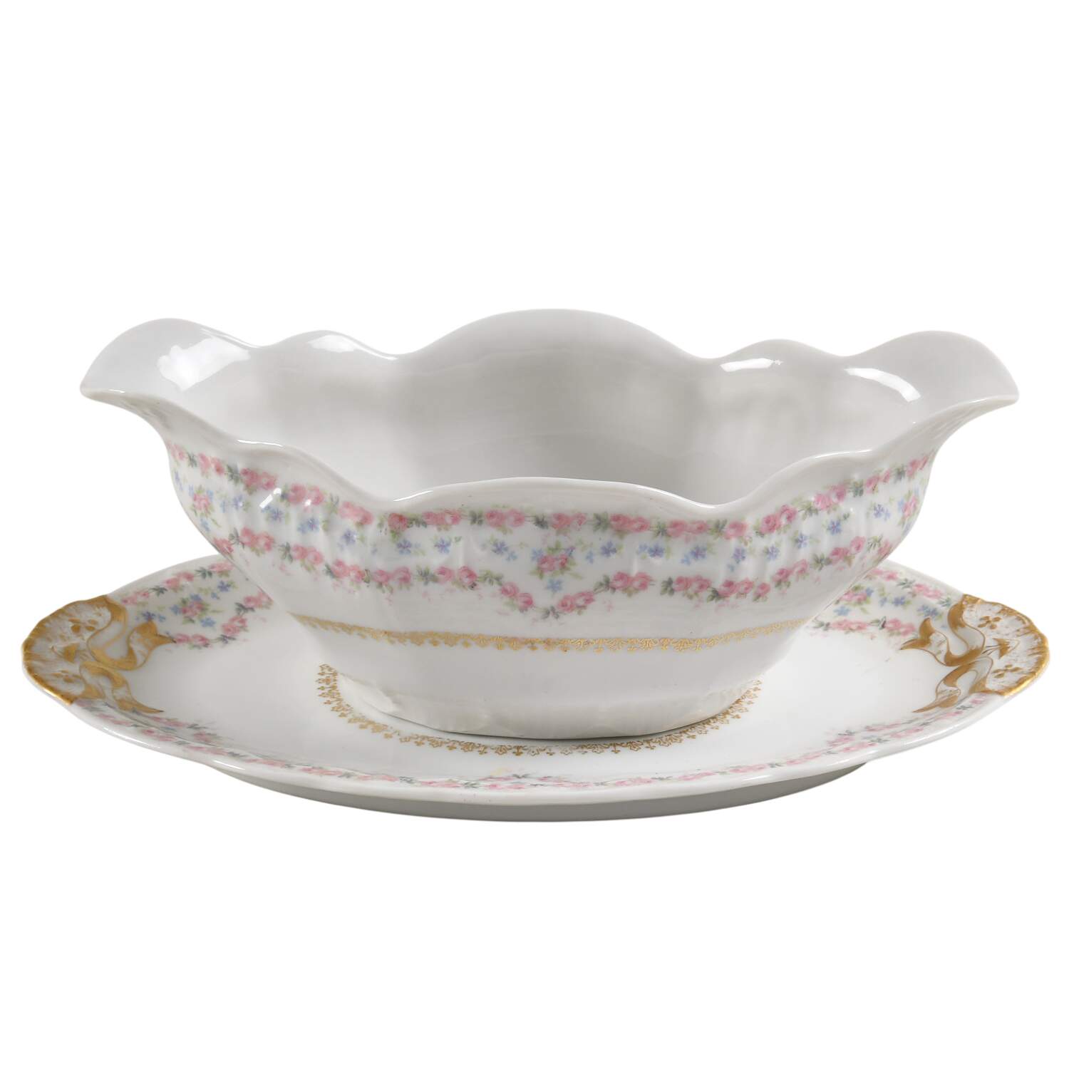 POY591 Gravy Boat & Underplate by Jean Pouyat-1