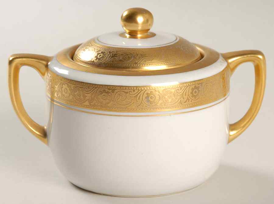 PIC128 Sugar Bowl & Lid by Pickard-1