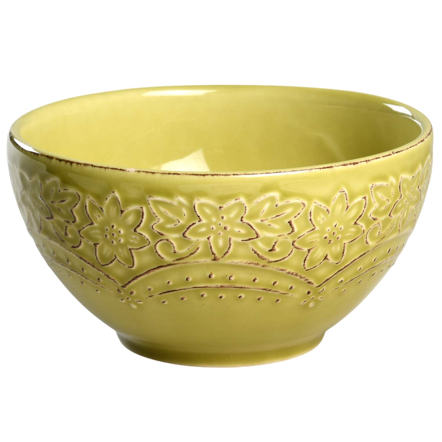 Lacey Green Soup/Cereal Bowl by Pier 1-1