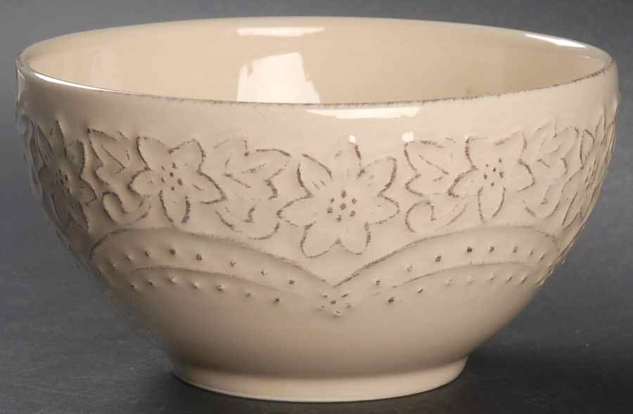 Lacey Cream Soup/Cereal Bowl by Pier 1-1